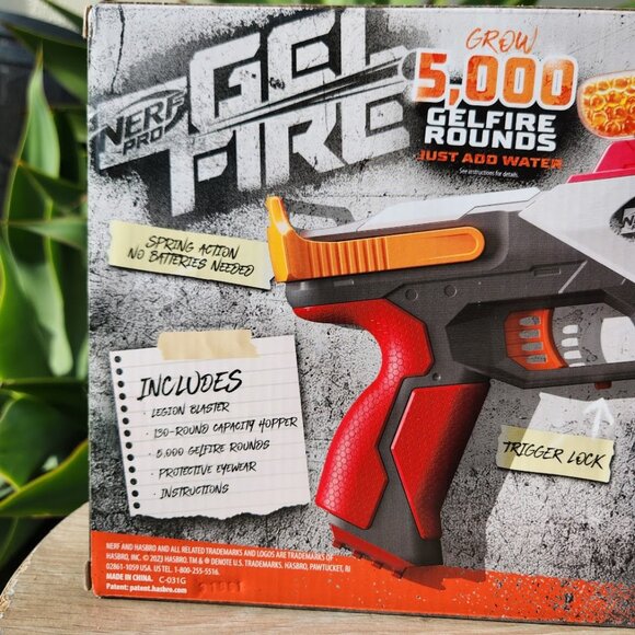 Nerf Pro Gelfire Legion Spring Action Blaster Gun 5000 Rounds 130 Hopper, Protec - Picture 9 of 16